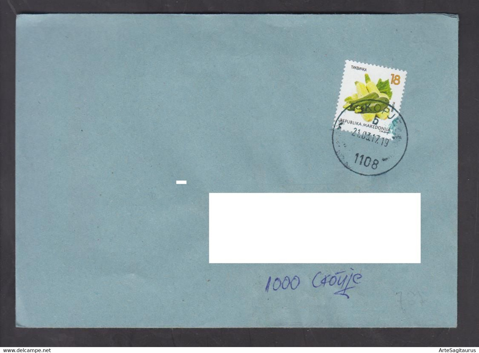 REPUBLIC OF MACEDONIA, COVER, MICHEL 787 - VEGETABLES-Courgette + - Groenten