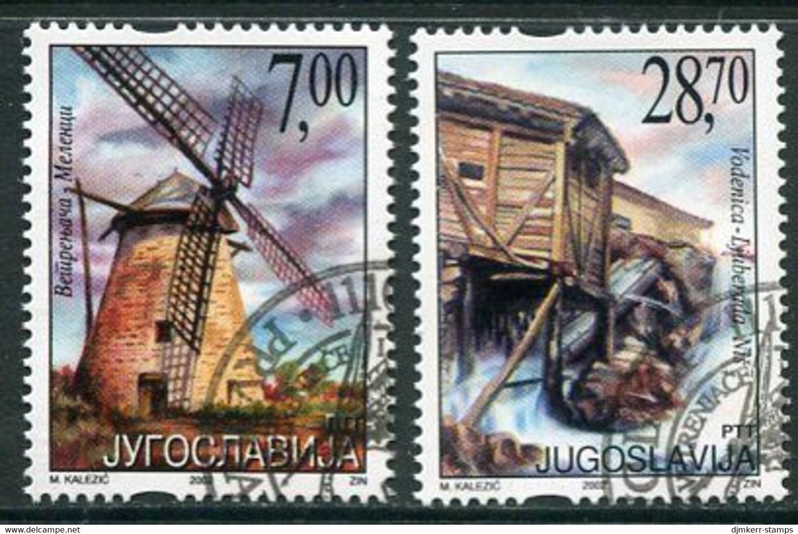 YUGOSLAVIA 2002 Mills Used.  Michel 3083-84 - Oblitérés