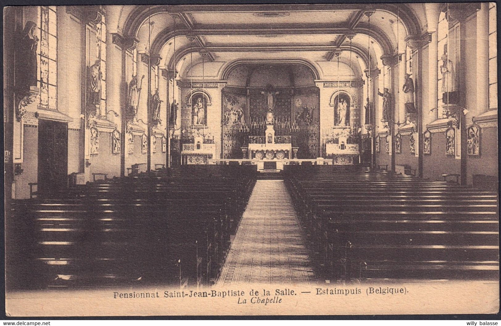 +++ CPA - ESTAIMPUIS - Pensionnat St Jean Baptiste De La Salle - Chapelle   // - Estaimpuis