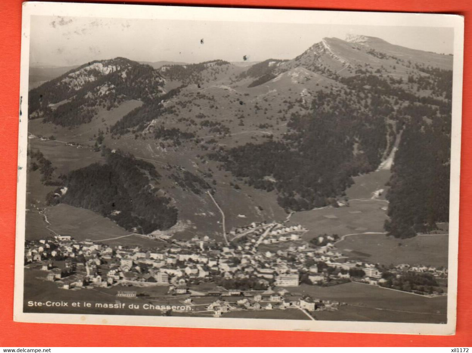 EAW-04 RARE Sainte-Croix Et Massif Du Chasseron Circulé En 1930  Grand Format Dériaz  5607 - Sainte-Croix 