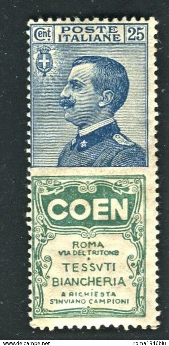 REGNO 1924 PUBBLICITARIO 25 C. COEN **  MNH - Publicité