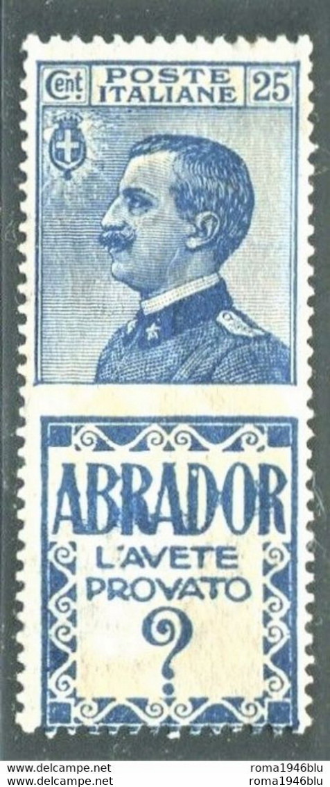 REGNO 1924 PUBBLICITARIO 25 C. ABRADOR **  MNH - Reclame