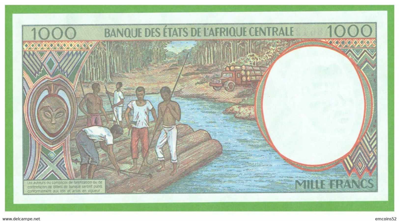 EQUATORIAL GUINEA C.A.S. 1000 FRANCS  1993  P-502Na  UNC - Aequatorial-Guinea