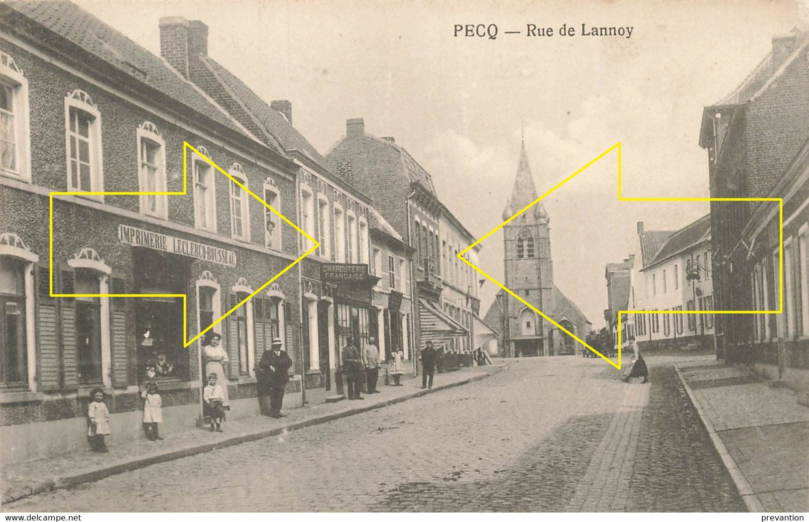 PECQ - Rue De Lannoy -( Avec Imprimerie Leclercq-Rousseau) - Pecq