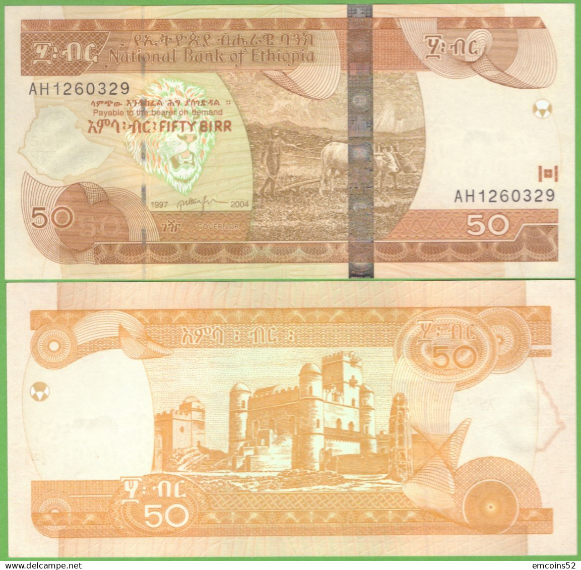 ETHIOPIA 50 BIRR 2004  P-51b  UNC - Ethiopie