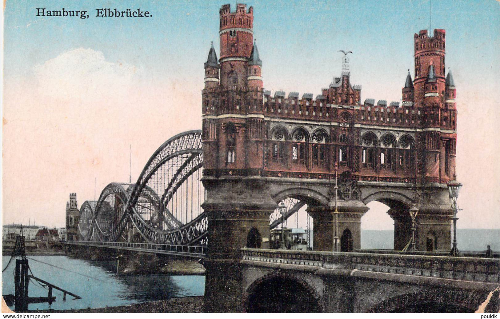 Denmark Postcard From Hamburg, Elbbrücke Posted Gentofte 1956 (TS6-40) - Other & Unclassified