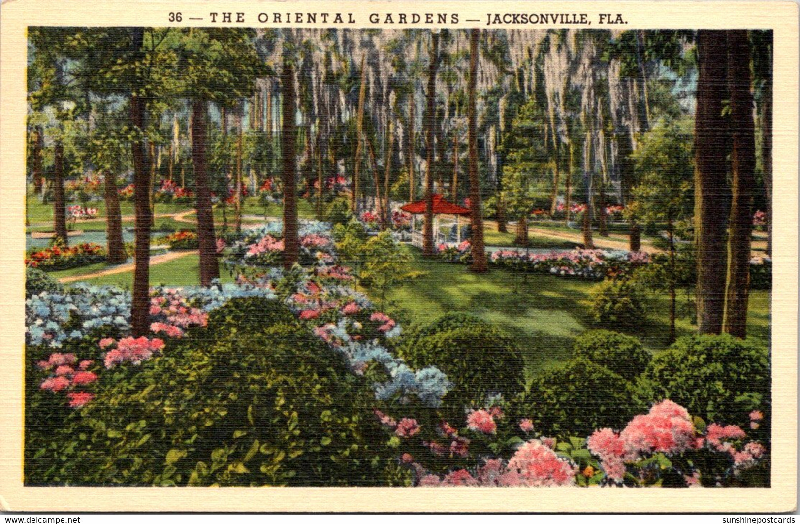 Florida Jacksonville The Orietal Garden Curteich - Jacksonville