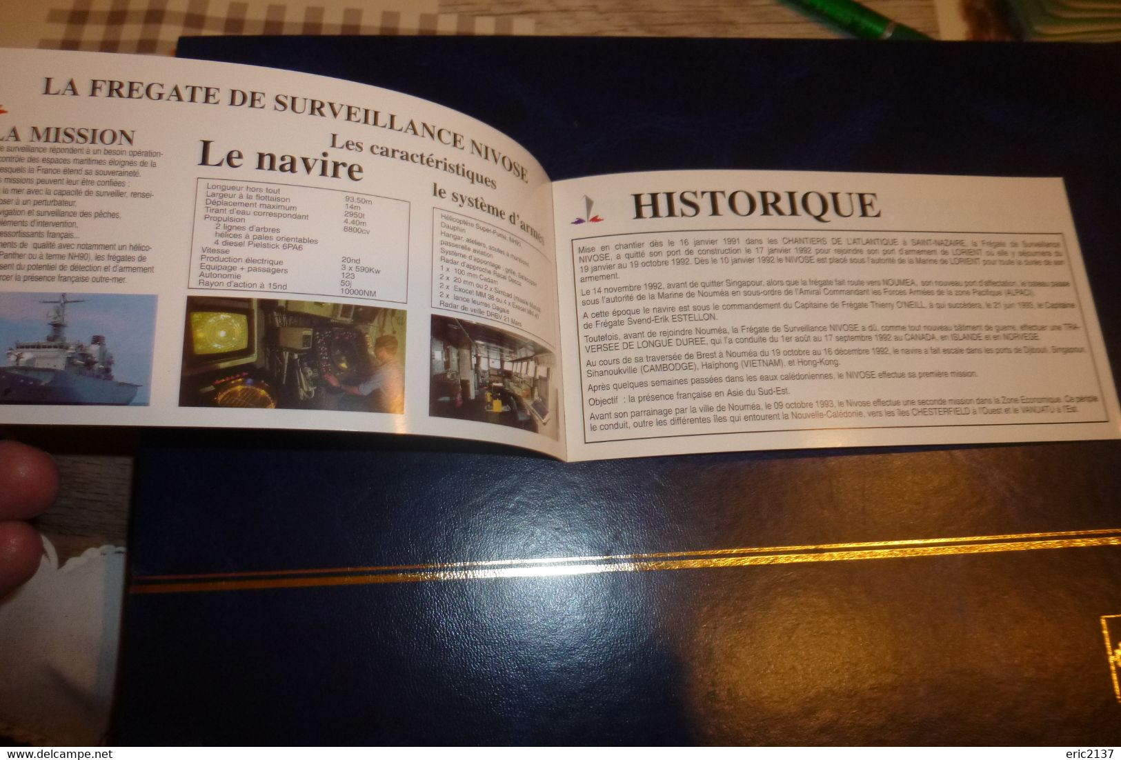 CARNET C668..."FREGATE DE SURVEILLANCE NIVOSE "..(cote Yvert 2022 55 Euros) - Booklets