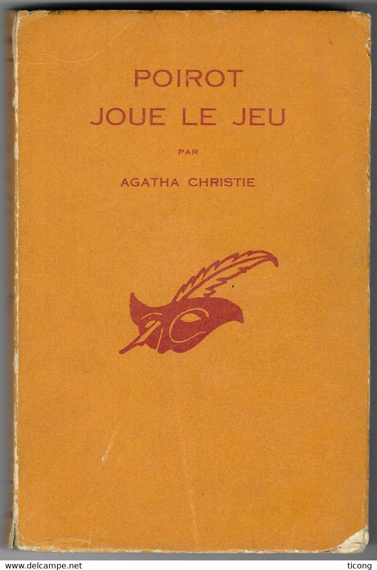 AGATHA CHRISTIE - POIROT JOUE LE JEU - 1ERE EDITION FRANCAISE LE MASQUE 1957, VOIR LES SCANNERS - Agatha Christie