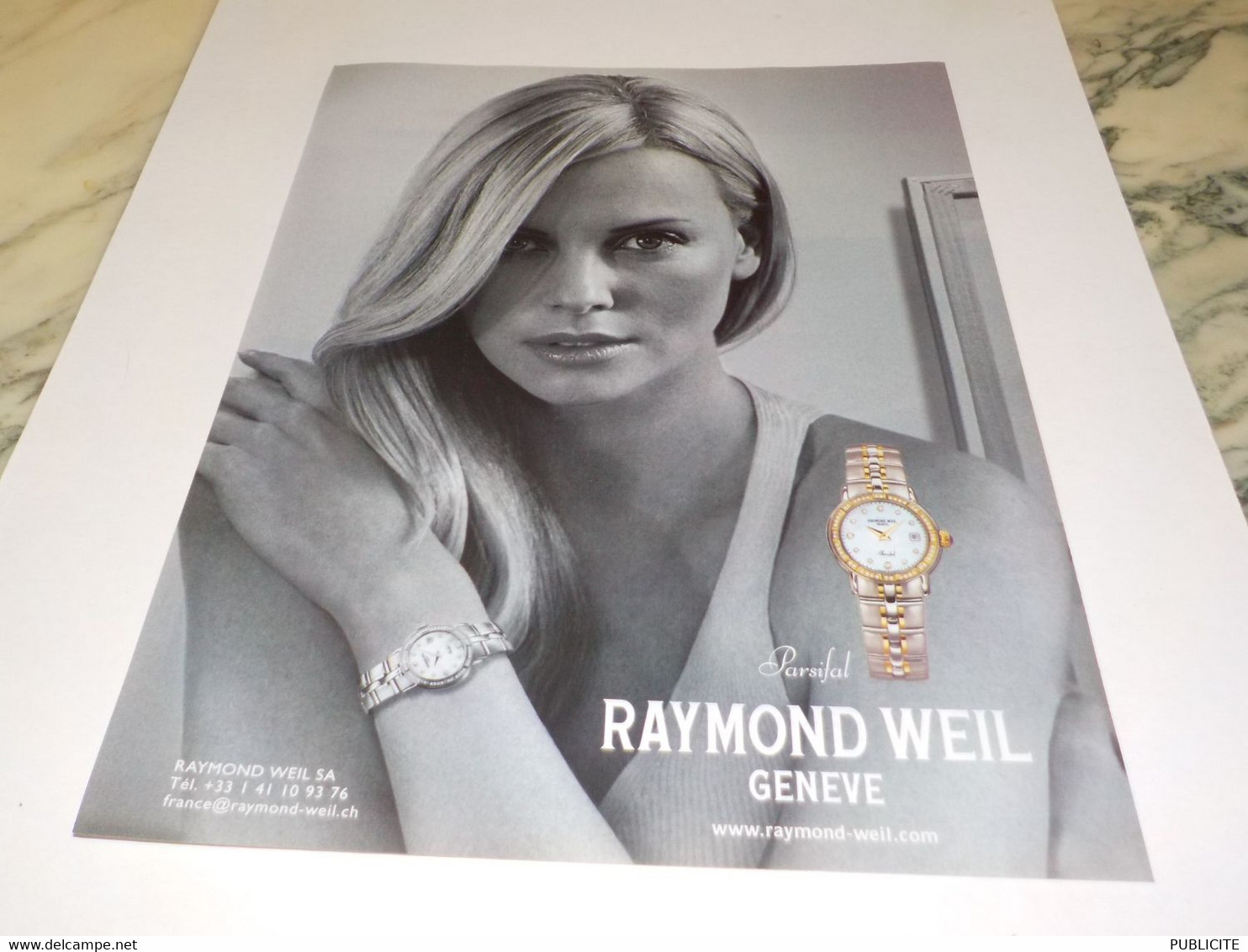 ANCIENNE PUBLICITE MONTRE PARSIFAL DE RAYMOND WEIL 2005 - Autres & Non Classés