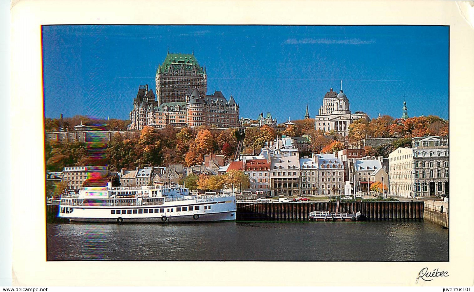 CPSM Le Vieux Québec à L'automne-Beau Timbre-Carte Grand Format      L1130 - Québec - Les Rivières