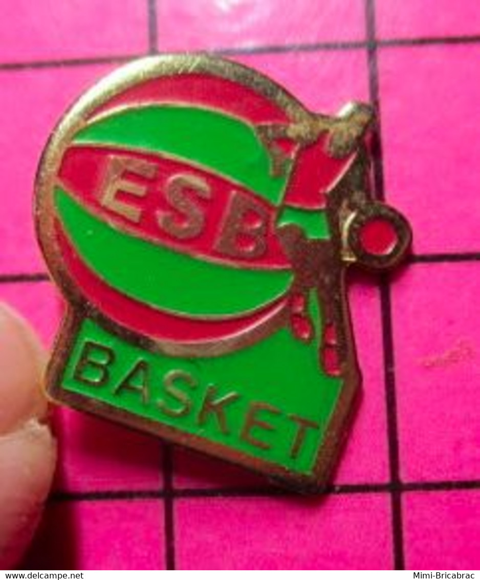 613F Pin's Pins / Beau Et Rare / THEME : SPORTS / CLUB ESB BASKET - Basketball