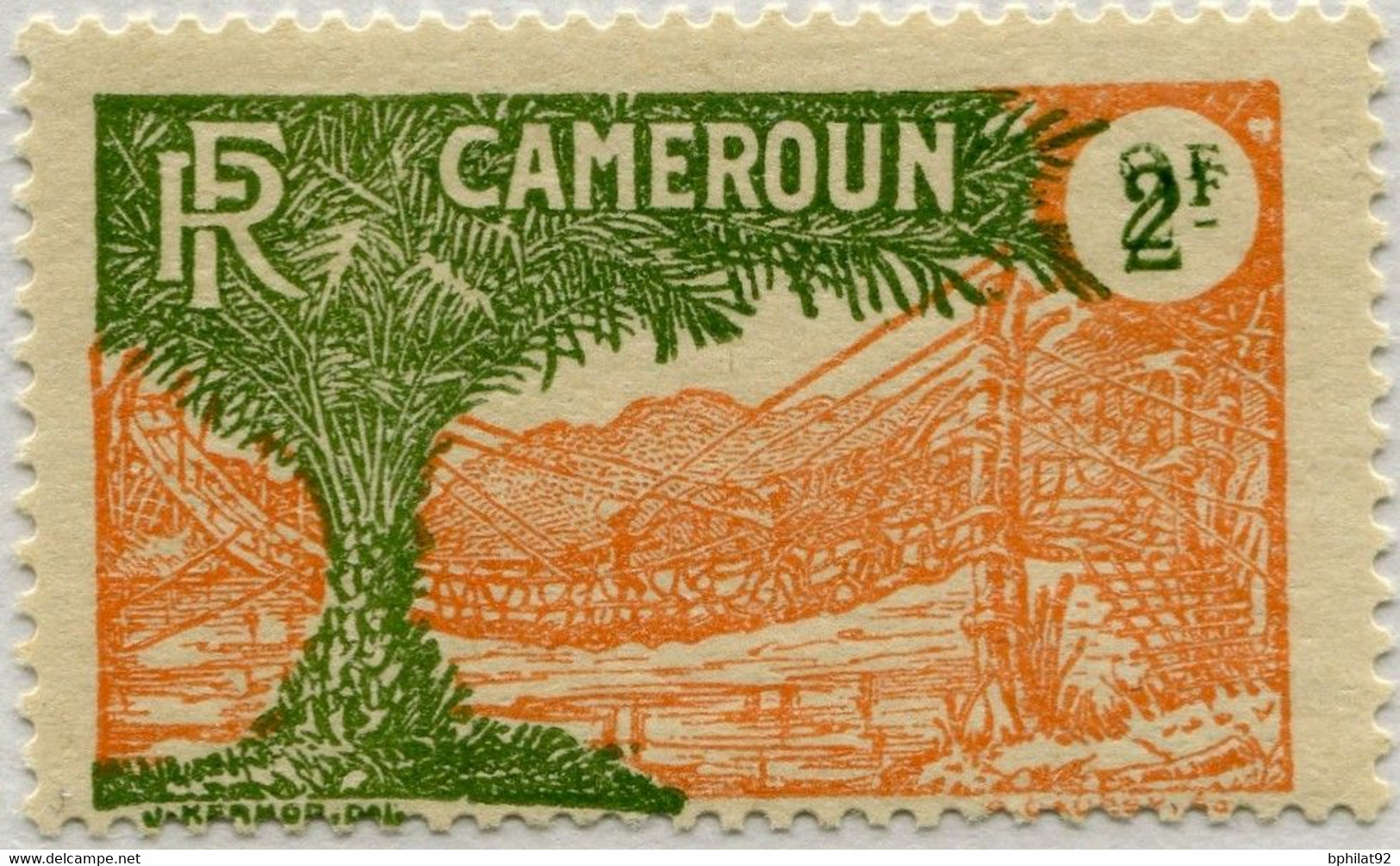 !!! CAMEROUN. N°129a DOUBLE IMPRESSION DE LA VALEUR NEUF **. SIGNÉ CHAMPION - Unused Stamps