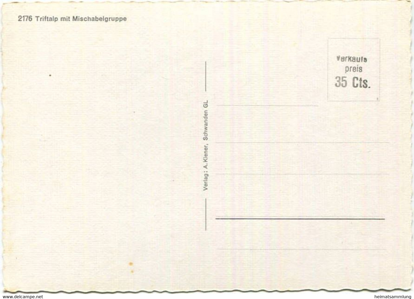 Triftalp - AK Grossformat - Verlag A. Kiener Schwanden - Schwanden Bei Brienz