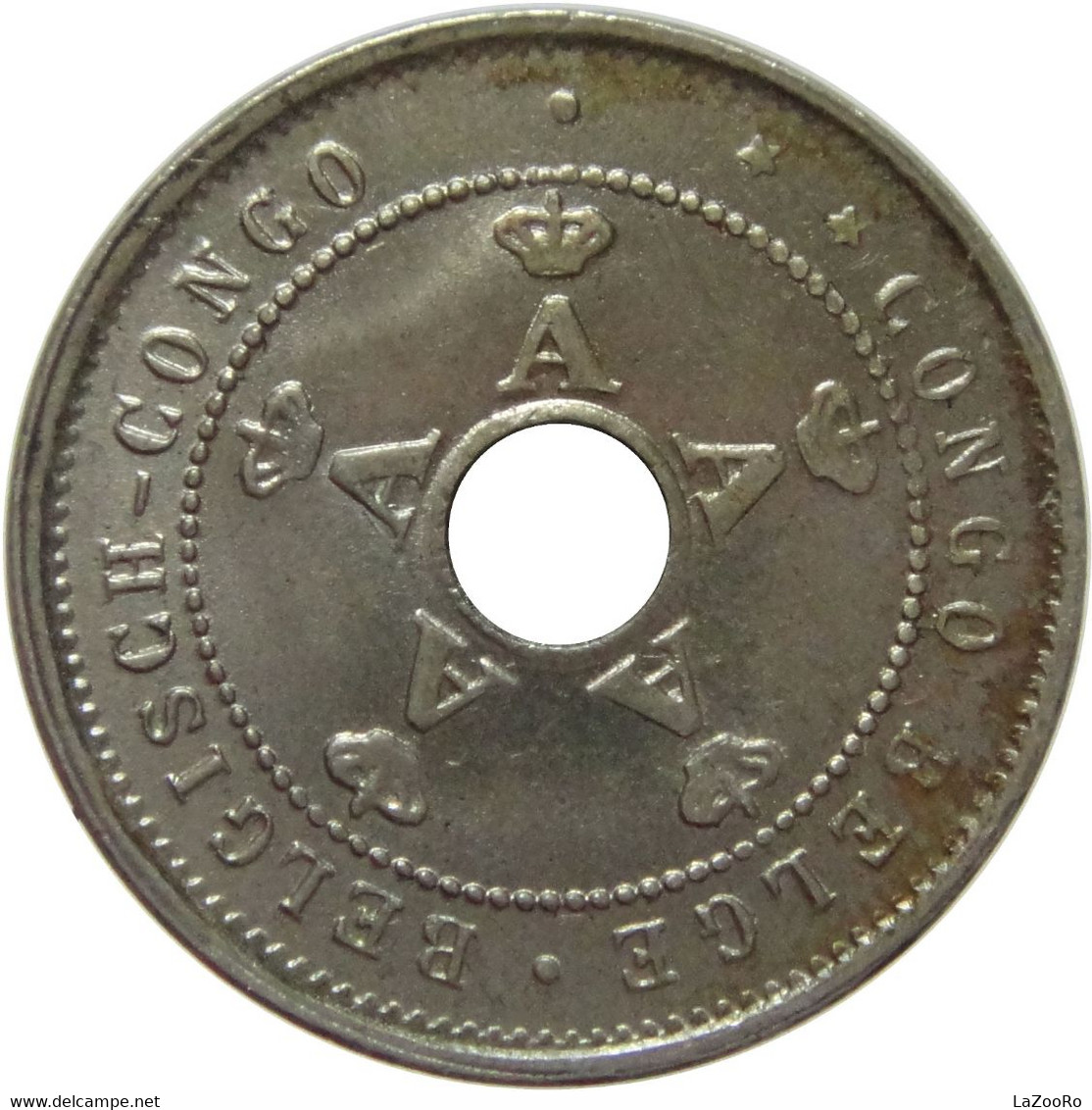 LaZooRo: Belgian Congo 5 Centimes 1911 UNC - 1910-1934: Albert I