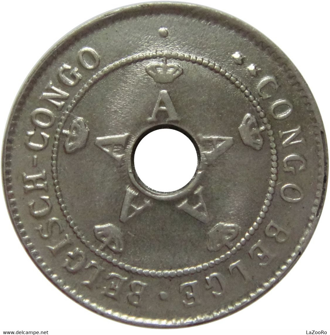 LaZooRo: Belgian Congo 10 Centimes 1911 - 1910-1934: Albert I