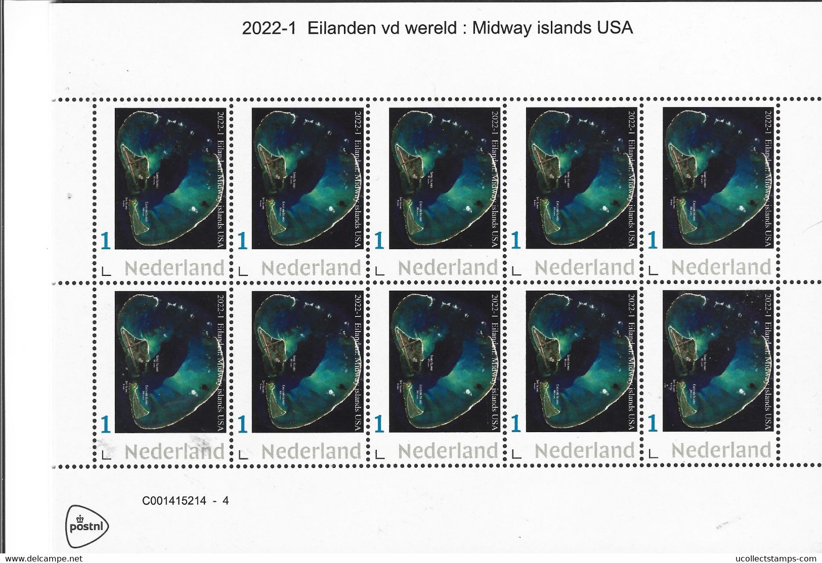 Nederland  2022-1  Eilanden Vd Wereld   Midway Island USA  Vel-sheetlet      Postfris/mnh/neuf - Unused Stamps