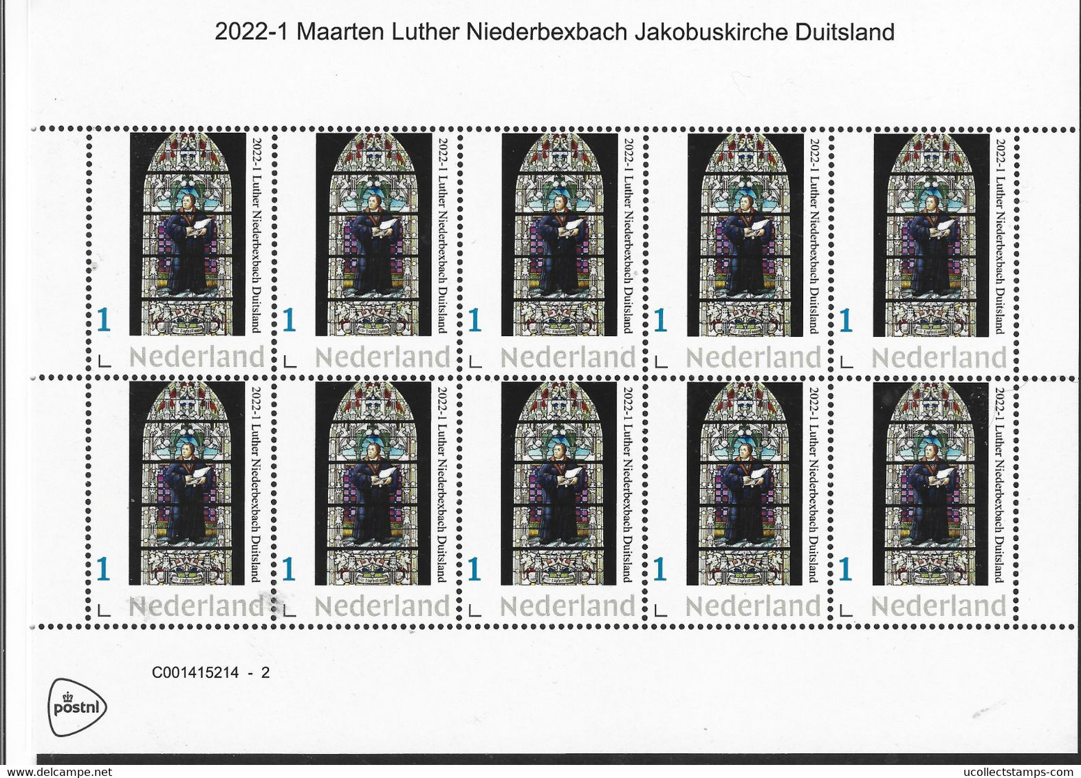 Nederland  2022-1  Reformatie Maarten Luther Vel-sheetlet    Postfris/mnh/neuf - Ongebruikt