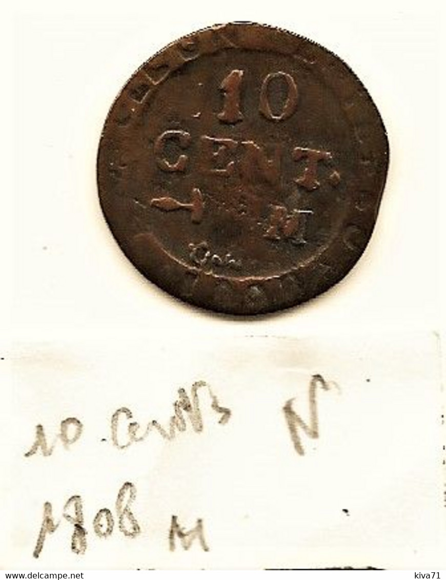 10 CENTIMES " Napoléon 1er" 1808 M     Billon  TTB - 10 Centimes