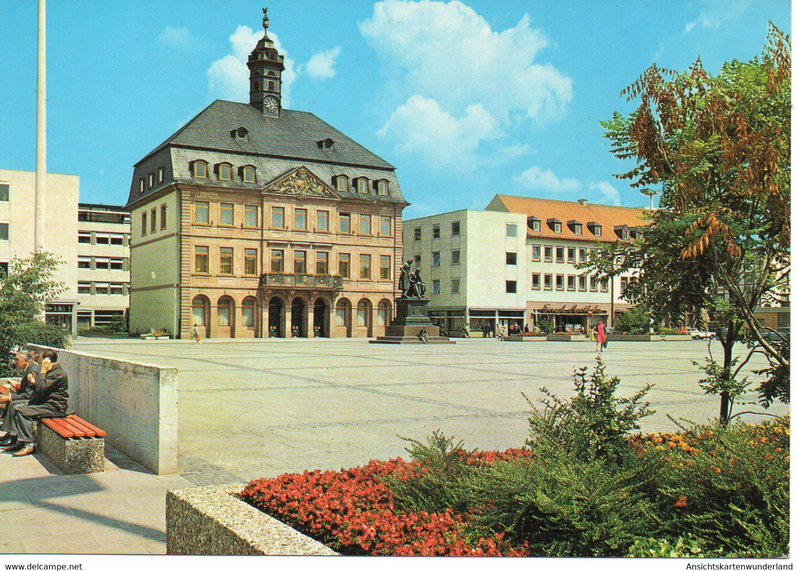 011887  Hanau - Marktplatz Und Rathaus - Hanau