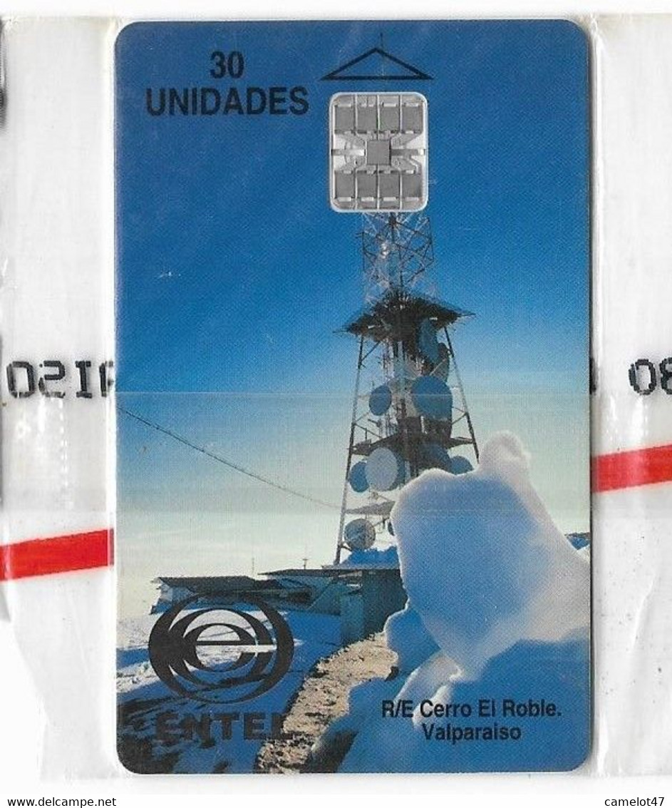 Chile Entel, 30 Units Mint, Still Sealed Chip Phone Card, Valparaiso, No Value # Chileentel-1 - Cile