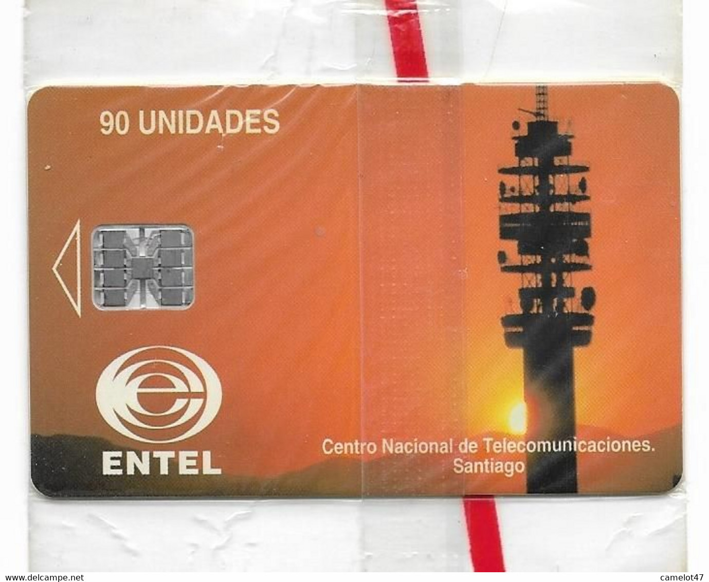 Chile Entel, 90 Units Mint, Still Sealed Chip Phone Card, Santiago, No Value # Chileentel-3 - Chili