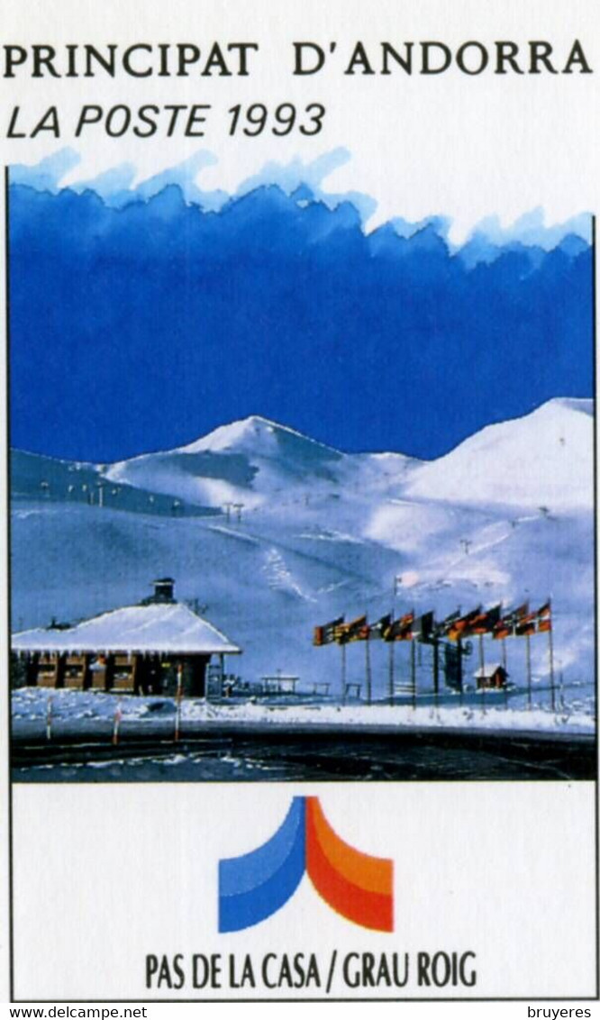 PAP De 1997 Avec  Timbre Et Illustration "Station De Ski Andorrannes - PAS DE LA CASE" - Ganzsachen & Prêts-à-poster