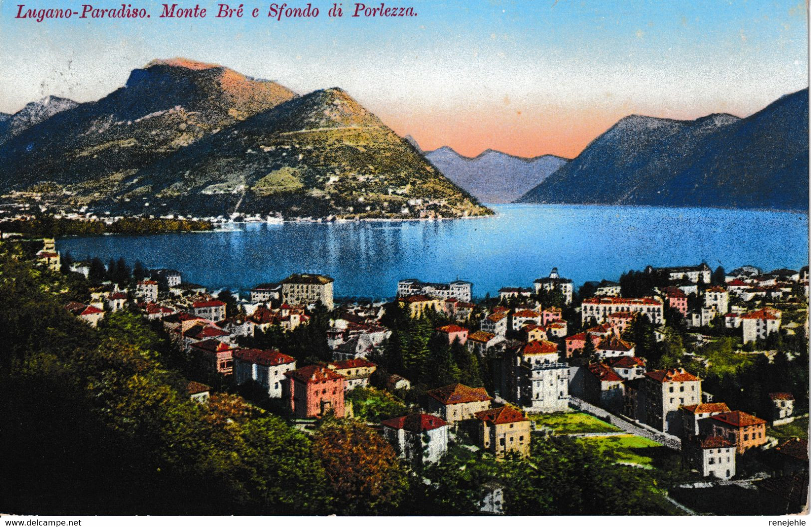 Lugano - Paradiso. Monte Bré E Sfondo Di Porlezza - Paradiso