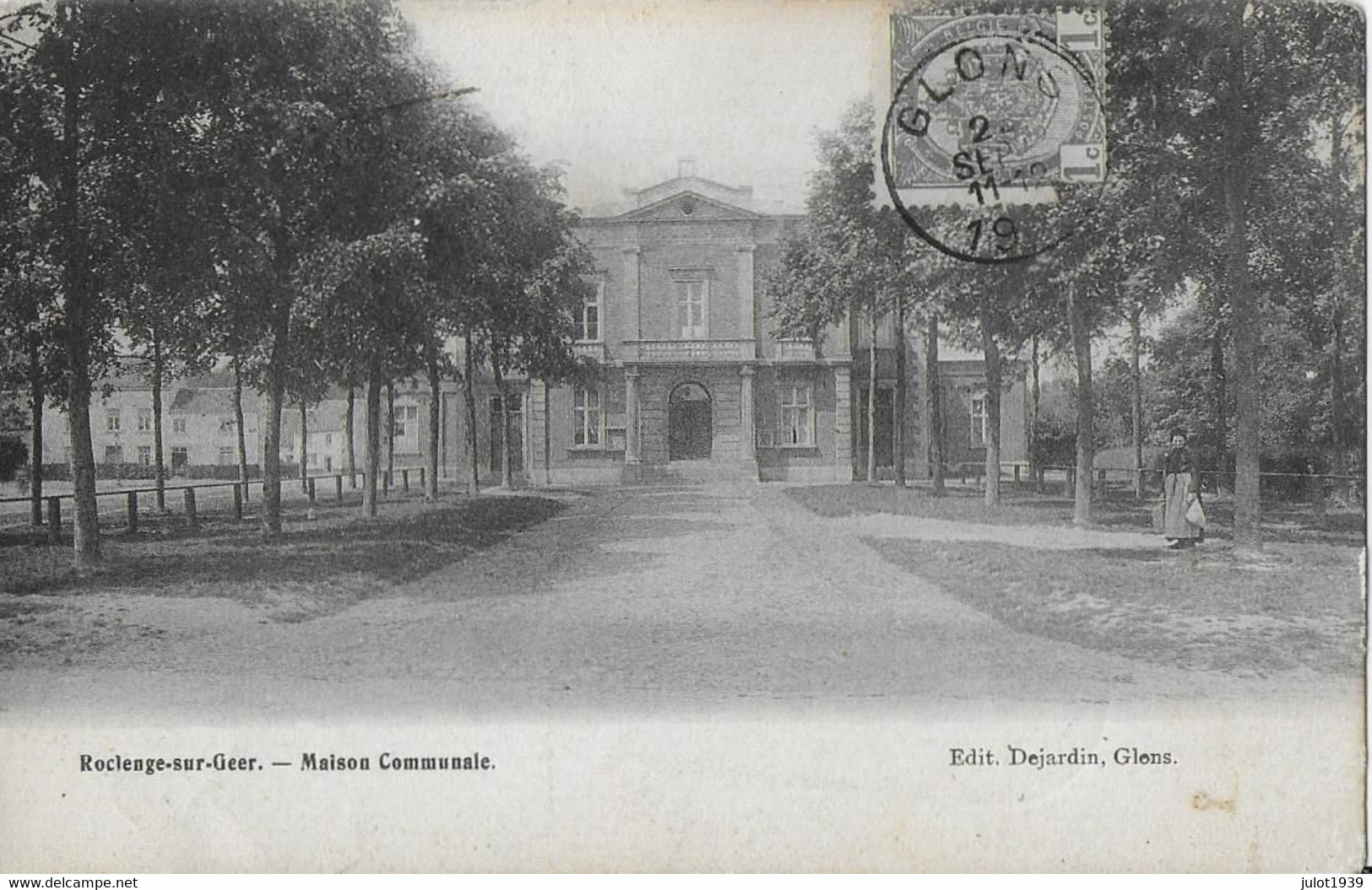 Julot1939 ..-- ROCLENGE ..-- Maison Communale . Vers LIEGE ( Mr Albert NOTHOMB , Avocat ) . Voir Verso . - Bassenge