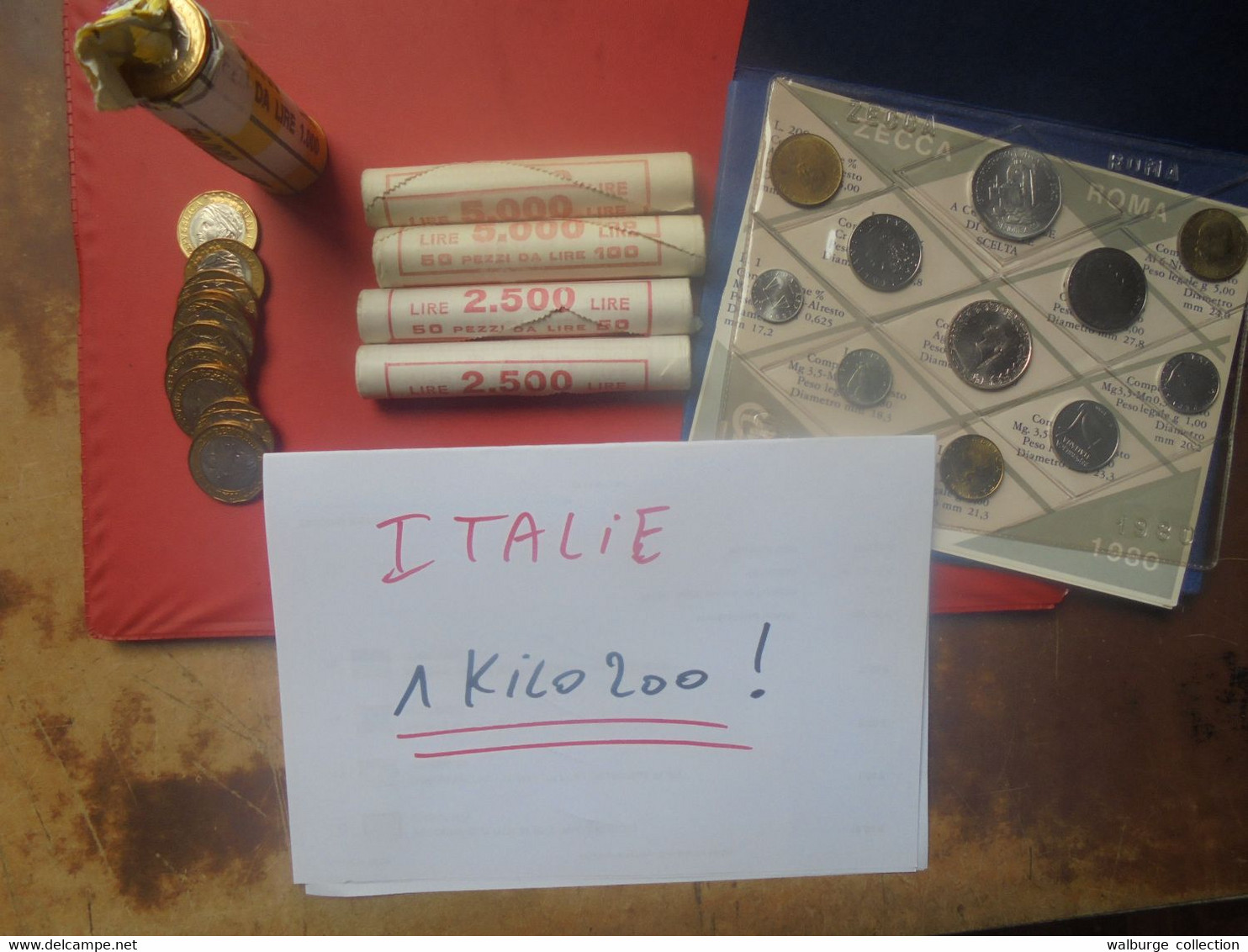 ITALIE MODERNE Entre 1990 Et 1998 Dont FDC 1980 Avec 500 LIRE ARGENT (POIDS 1 KILO 200) - Lots & Kiloware - Coins