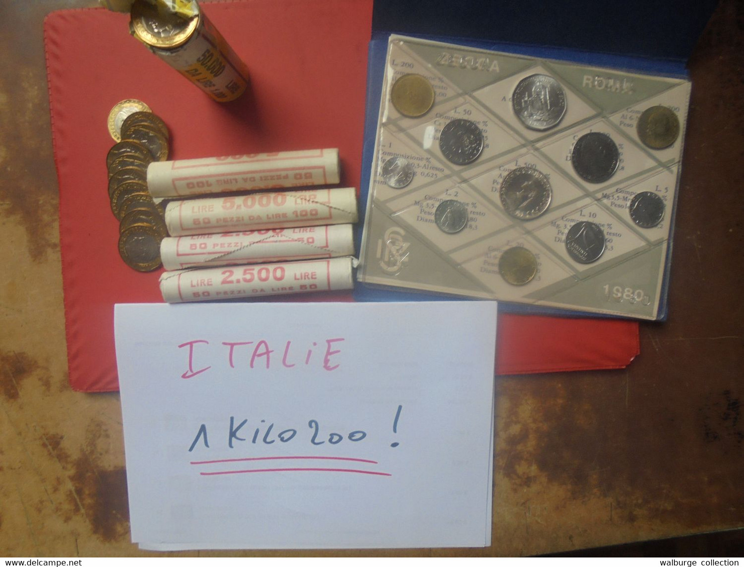 ITALIE MODERNE Entre 1990 Et 1998 Dont FDC 1980 Avec 500 LIRE ARGENT (POIDS 1 KILO 200) - Kiloware - Münzen