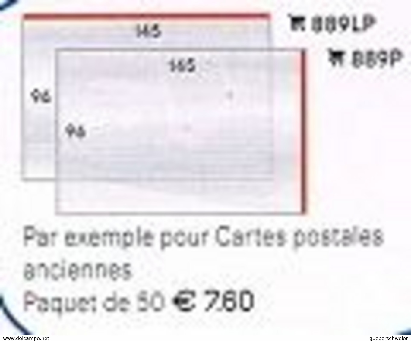 Lot De 400 Gaines (pochettes) De Protection Pour Cartes Postales Format 96x145 Ouverture Latérale Occasion - Sleeves