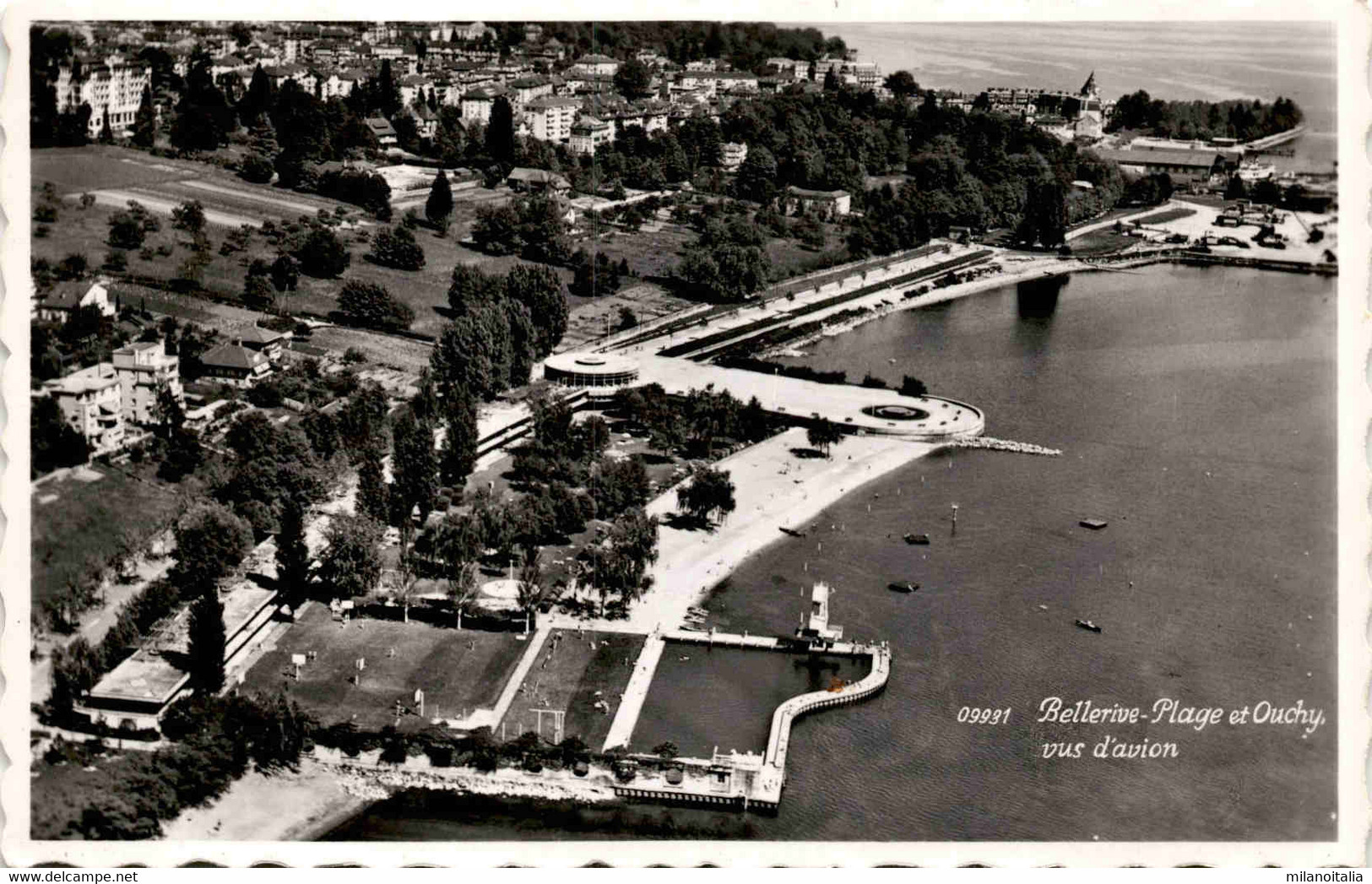 Bellerive-Plage Et Ouchy Vus D'avion (09931) * 4. 5. 1952 - Bellerive