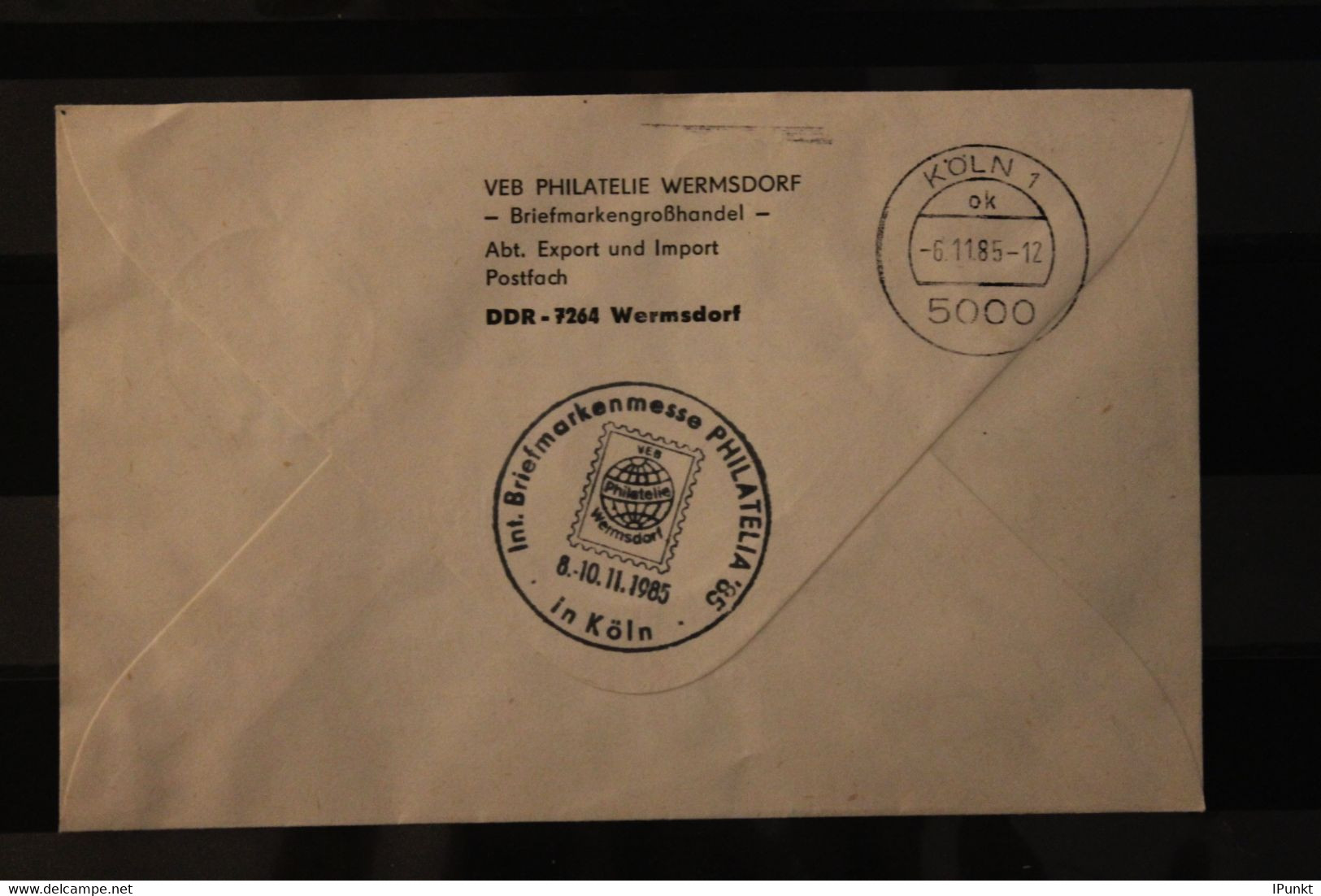 DDR 1985, Ganzsache U 3; Eisenbahnwesen, Mit Zudruck PHILATELIA '85 Köln, Einschreiben, Eilboten - Enveloppes - Oblitérées