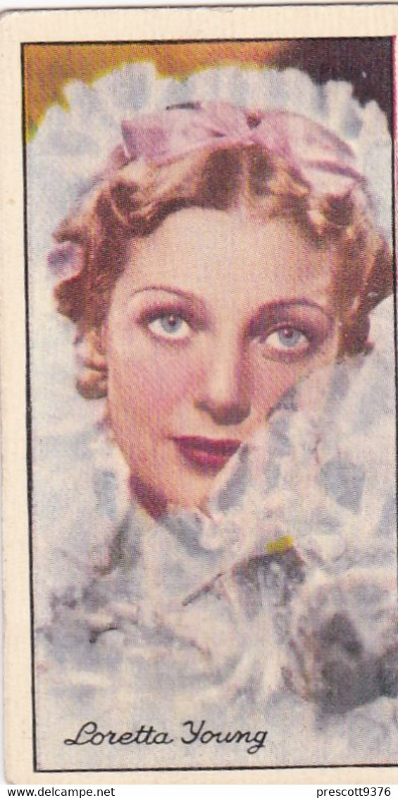 25 Loretta  Young  - Famous Film Stars 1935 - Original Carreras Cigarette Card - - Phillips / BDV