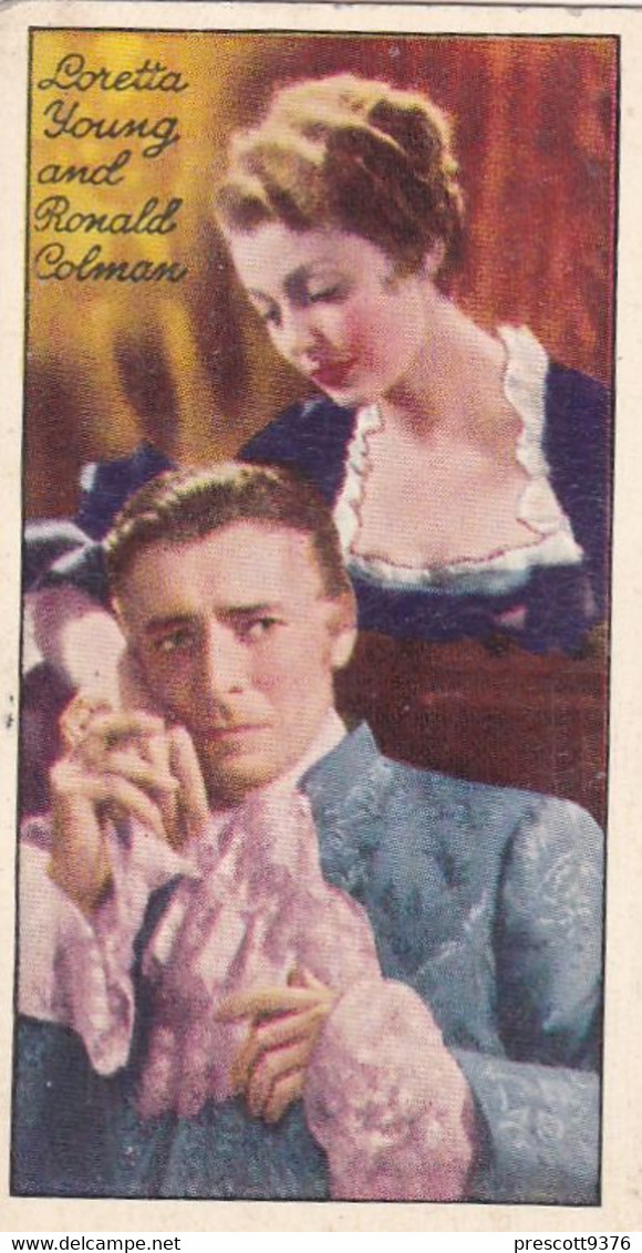 94 Ronald Colman & Loretta Young - Famous Film Stars 1935 - Original Carreras Cigarette Card - - Phillips / BDV