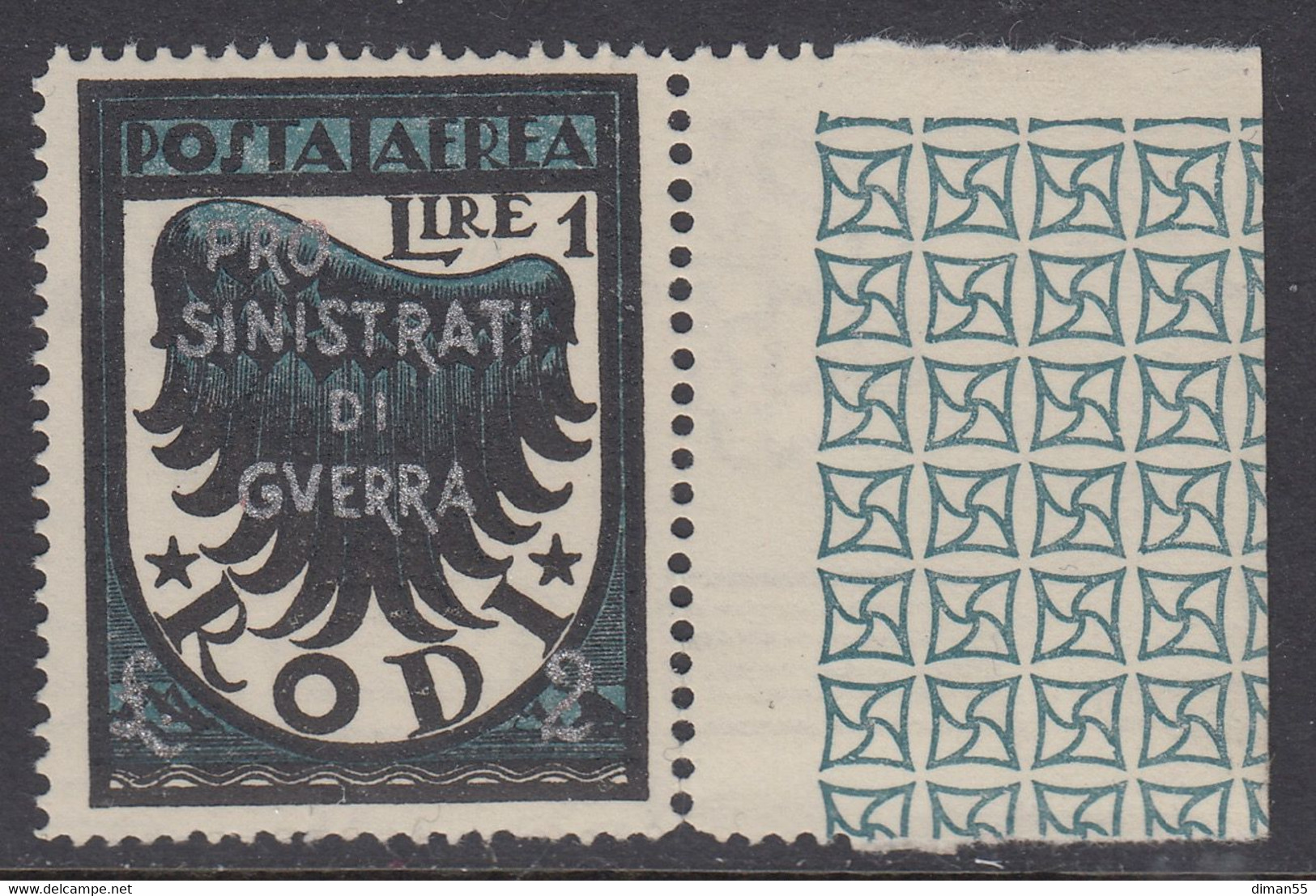 ITALY - EGEO OCC. TEDESCA  A58 - Cat. 125 Euro - GOMMA INTEGRA - MNH** - LUXUS POSTFRISCH - Egeo (Ocu. Alemana)