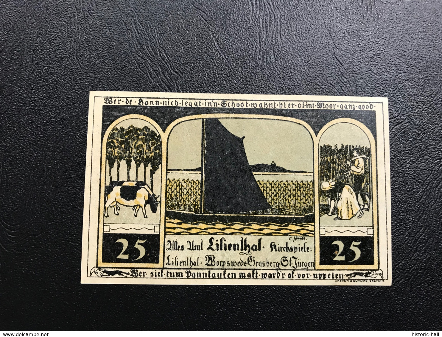 Notgeld - Billet Necéssité Allemagne - 25 Pfennig - Lilienthal « Armoiries De La Ville » 1921 - Non Classés