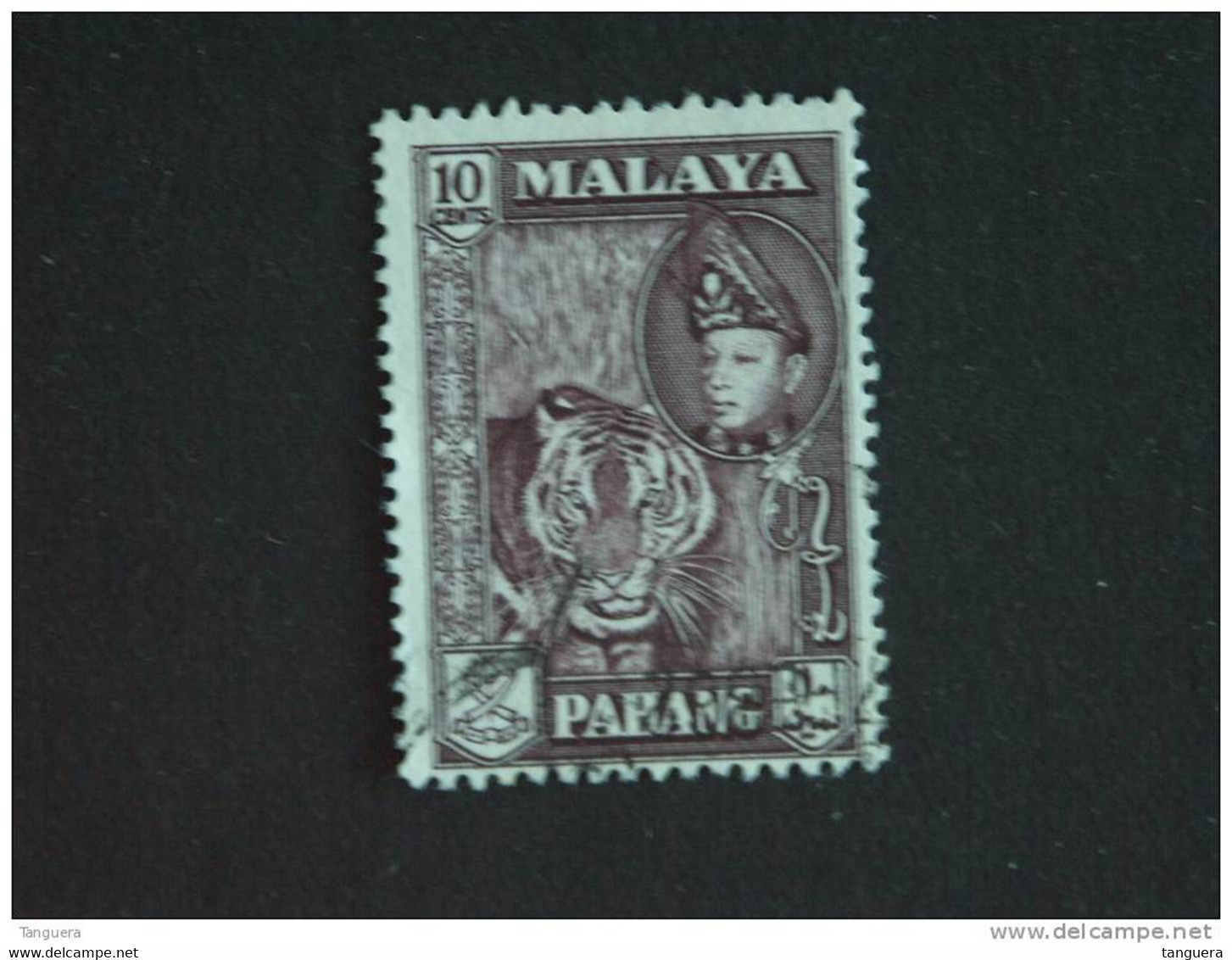 Maleisië Malaya Malaysia Pahang 1957-61 Sultan Abou Bakar Tigre Tijger Tiger  Yv 67a O - Pahang