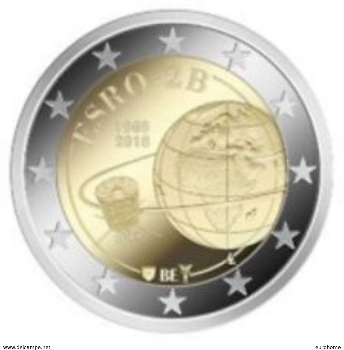 Belgie 2018  2 Euro Commemo ESRO Satelliet    Uit De Coincard   Extreme Rare !!! - Bélgica