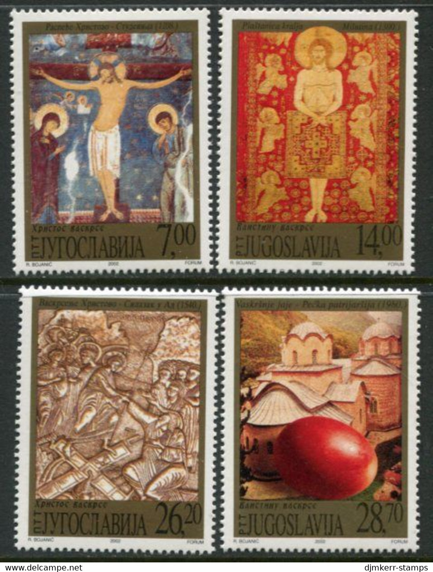 YUGOSLAVIA 2002 Easter MNH / **.  Michel 3065-68 - Unused Stamps