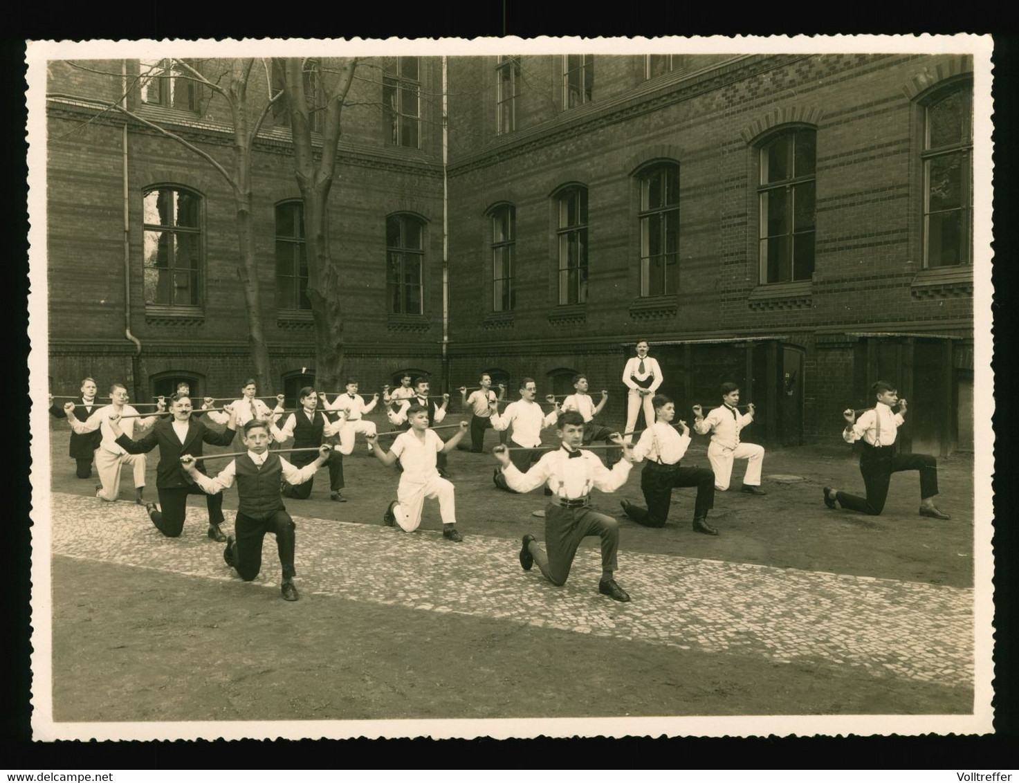 Orig. XL Presse Foto Vorführung Jungen, Sport, Turnen Gymnasium Bezirk Steglitz-Zehlendorf Um 1935 - Steglitz