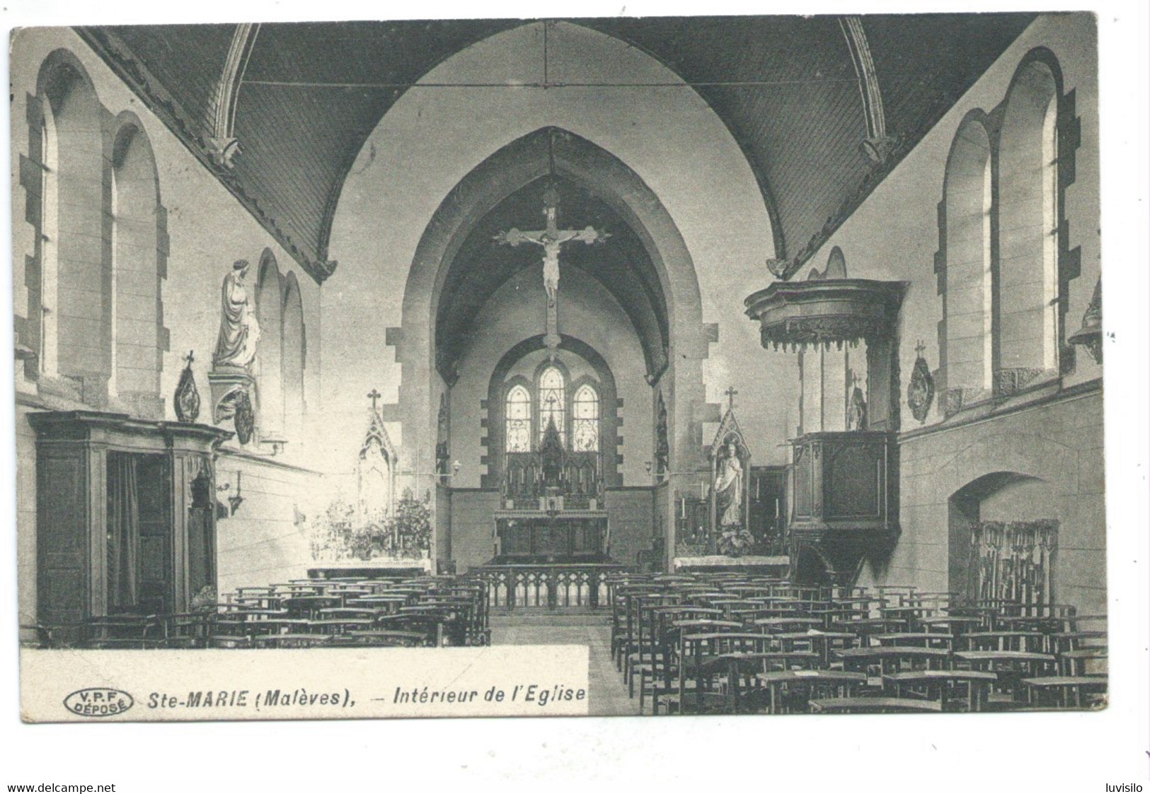 Sainte Marie Malèves Intérieur De L'Eglise - Perwez