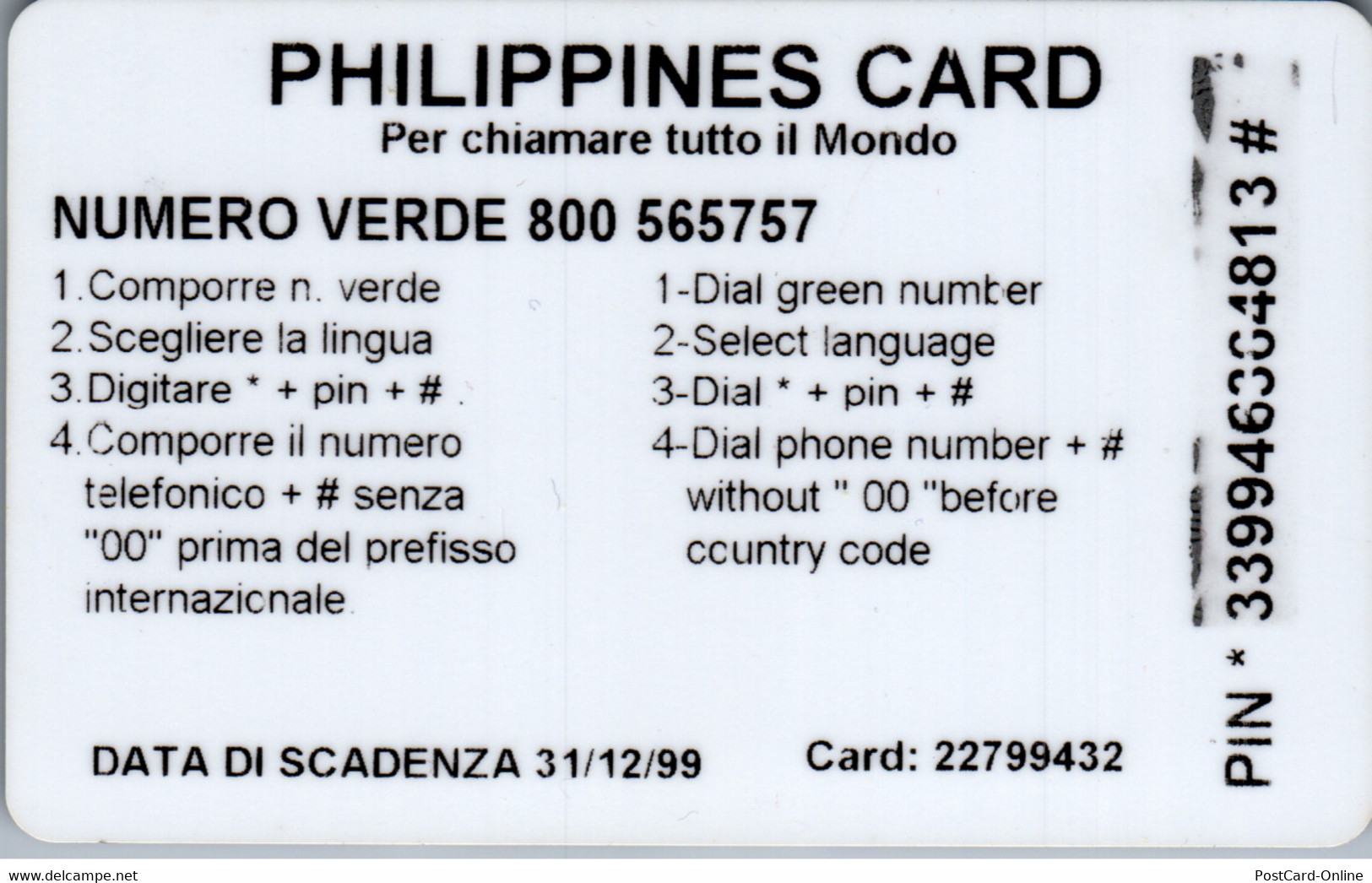 26460 - Philippinen - Philippines Card , Prepaid - Philippines