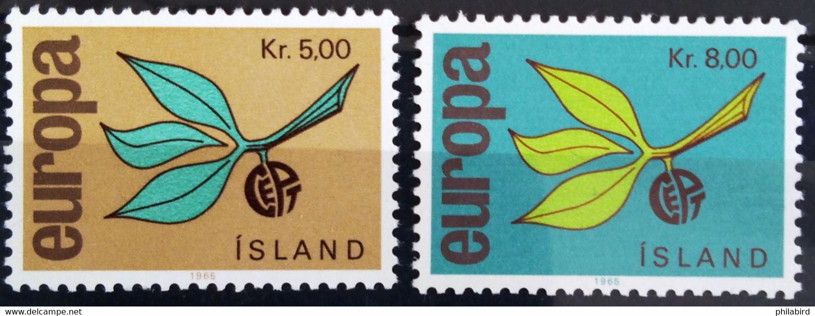 EUROPA 1965 - ISLANDE                    N° 350/351                    NEUF* - 1965