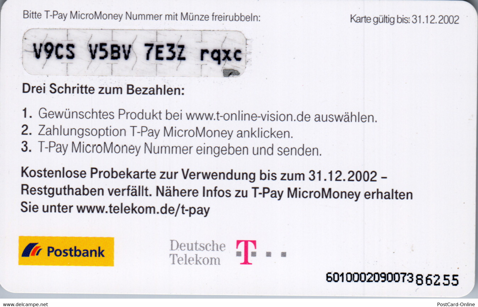 26569 - Deutschland - T-Com , T-Pay , MicroMoney - T-Pay Micro-Money