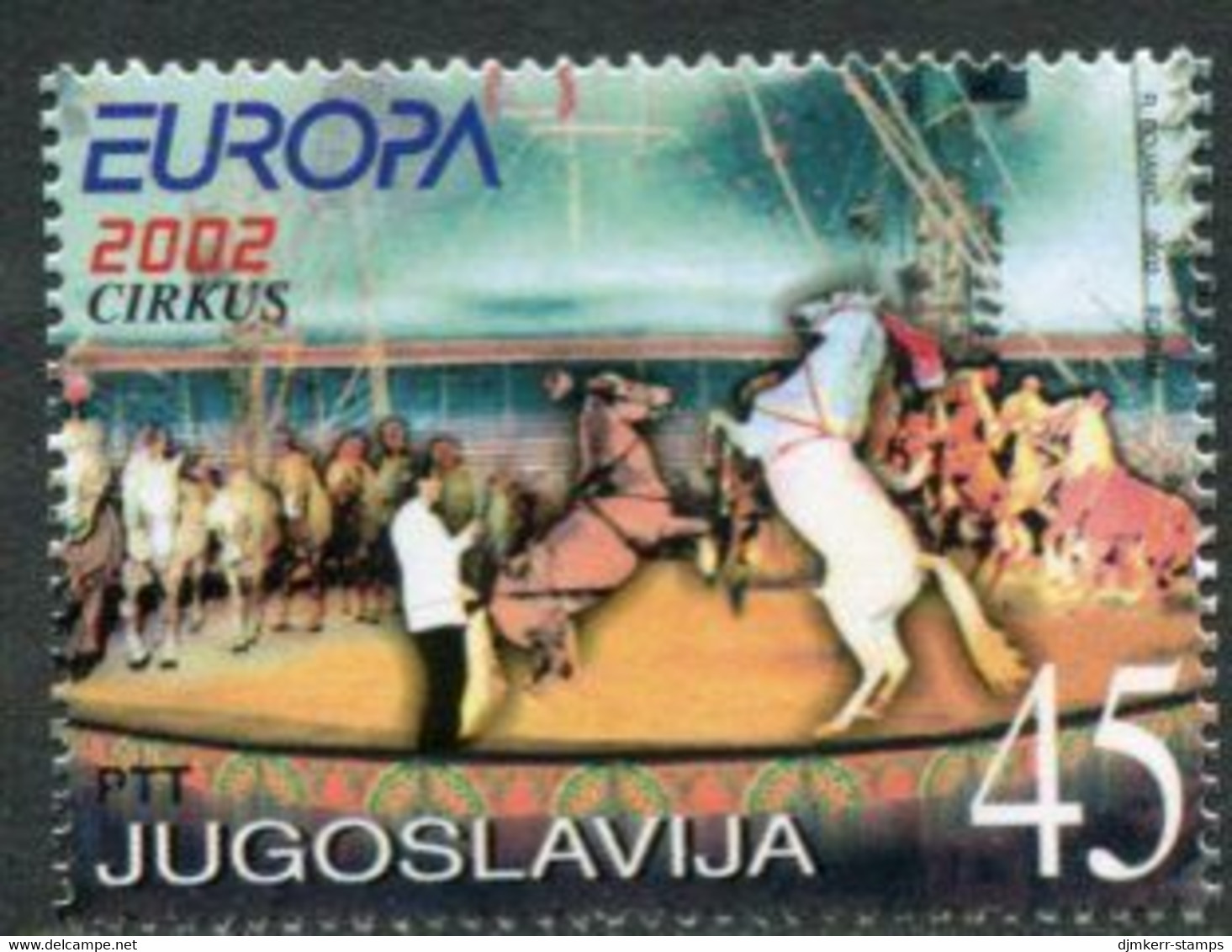 YUGOSLAVIA 2002 Europa: Circus Single Ex Block MNH / **.  Michel 3076 - Ongebruikt