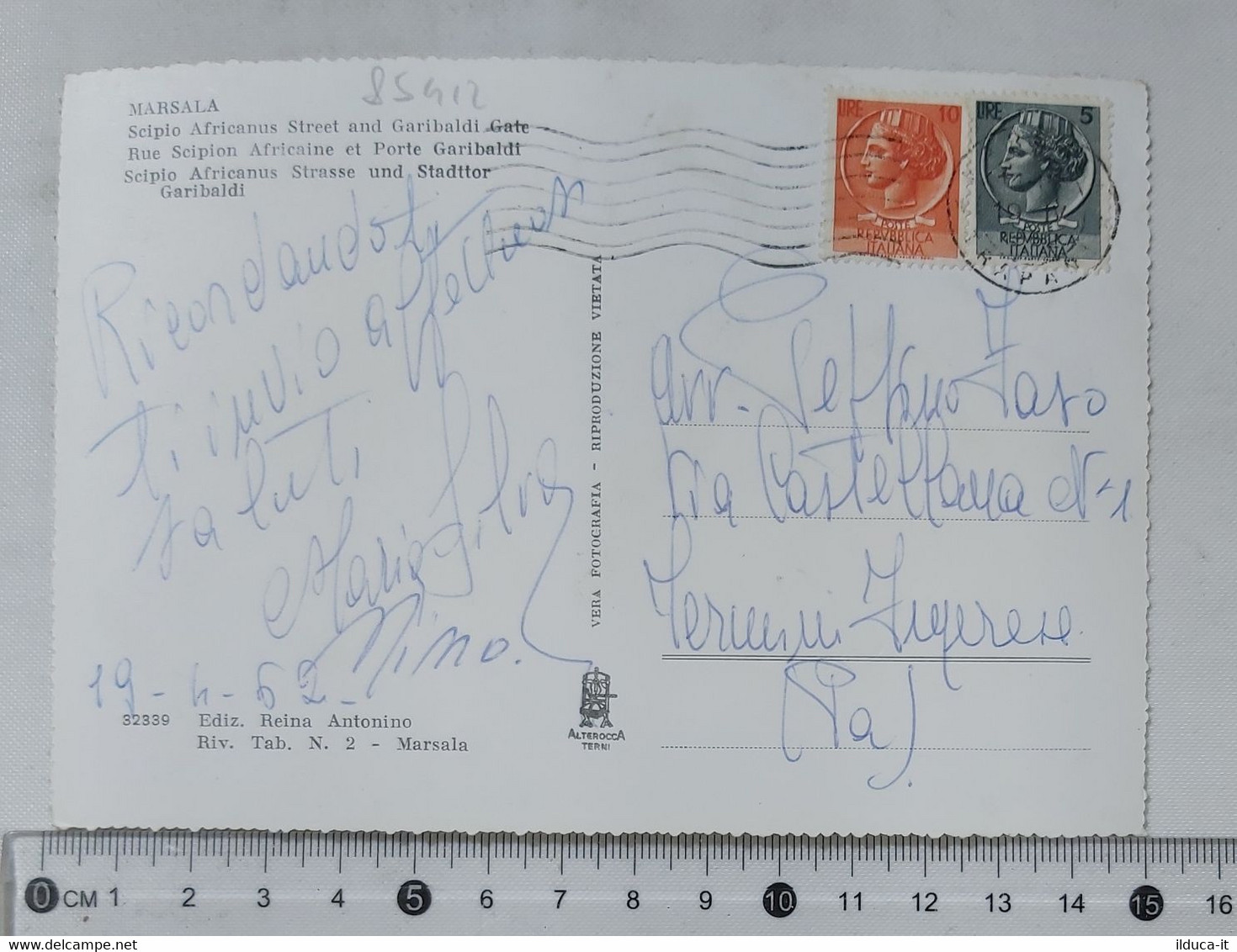 85412 Cartolina - Trapani - Marsala - Via Scipione Africano - VG 1962 - Marsala