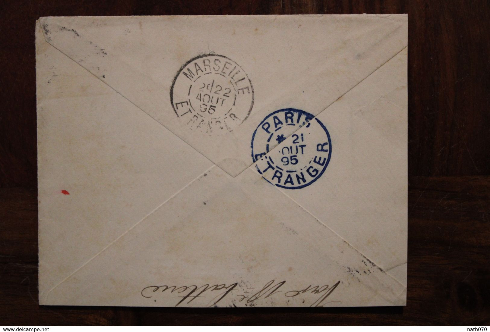 Madagascar 1895 Corps Expeditionnaire Cover Conducteur 38e Artillerie Le Mans Voir Dos Cad Paris Etranger Bleu - Storia Postale