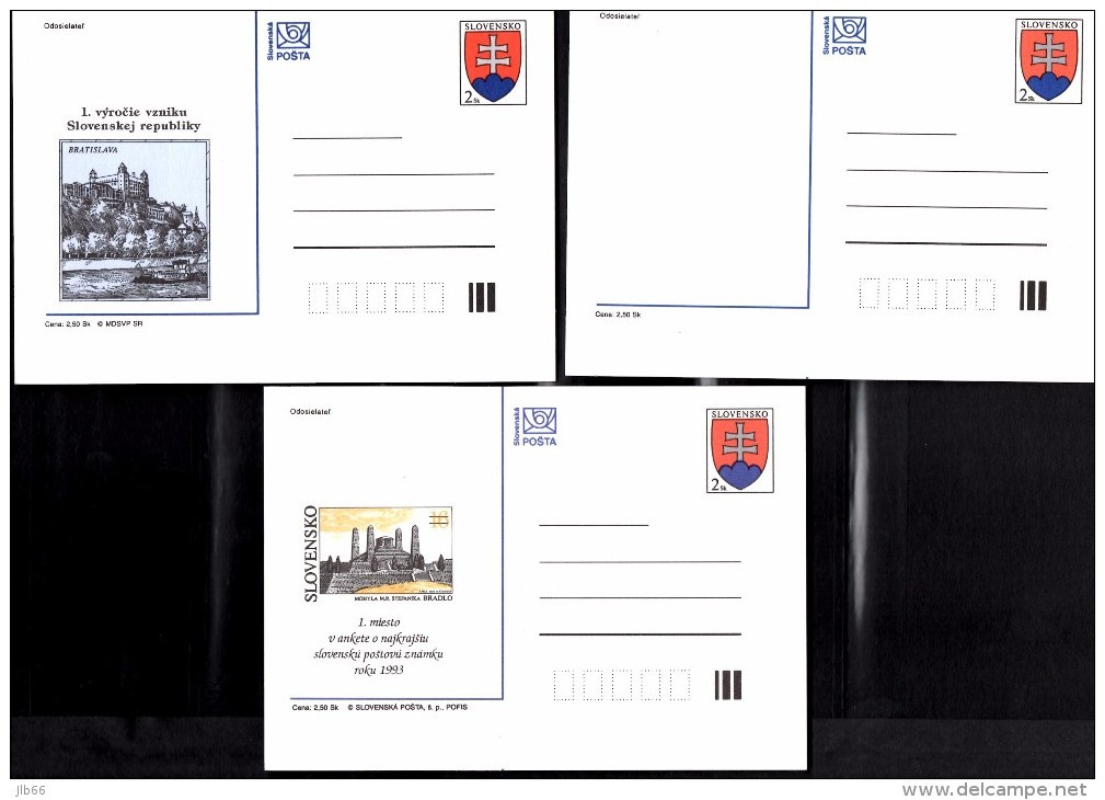 Année Complète 1994 Entier Postal 1994 : Emblème Slovaque Anniversaire Création Slovaquie Plus Beau Timbre - Postales